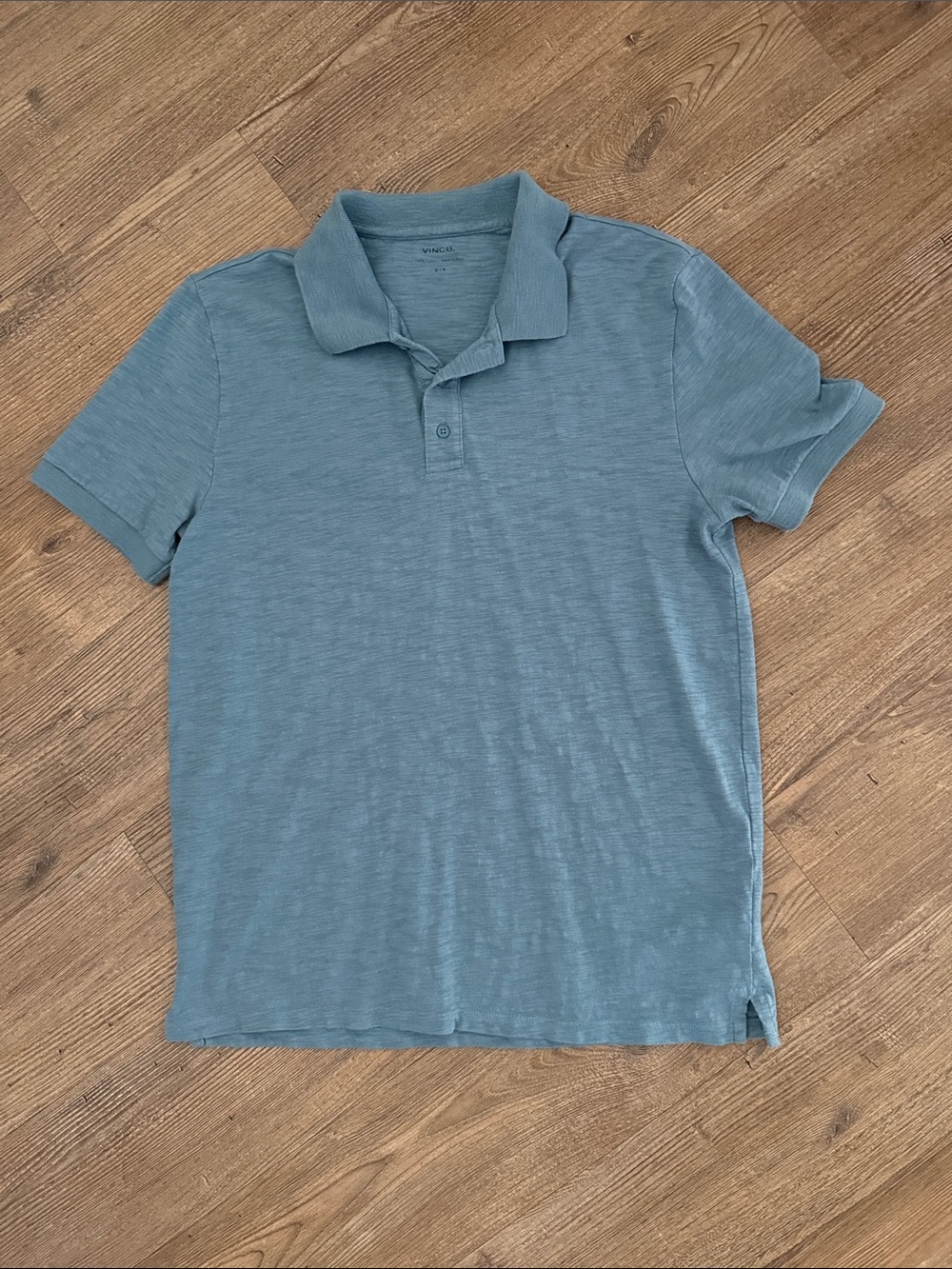 Vince Slate Blue Short-Sleeve Polo - Mens Small